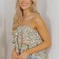 Kaiya Floral Spaghetti Strap Ruffle Summer Tank Top