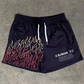Chic Stylish Y2K Graphic Letter Print Gym Shorts for Men Quick Dry Breathable Shorts with Pockets Casual Workout Fitness Running