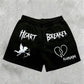 Chic Stylish Y2K Graphic Letter Print Gym Shorts for Men Quick Dry Breathable Shorts with Pockets Casual Workout Fitness Running