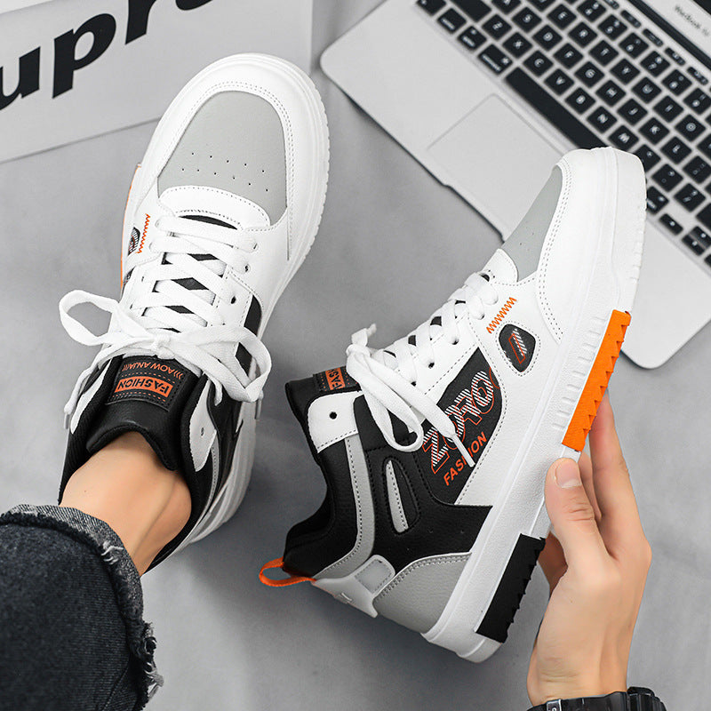 Men’s White Mid-Top Casual Sneakers