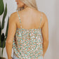 Kaiya Floral Spaghetti Strap Ruffle Summer Tank Top