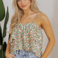 Kaiya Floral Spaghetti Strap Ruffle Summer Tank Top