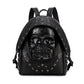 3D Backpack 3D  PU Leather Skull Studded Computer Backpack
