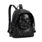 3D Backpack 3D  PU Leather Skull Studded Computer Backpack