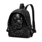 3D Backpack 3D  PU Leather Skull Studded Computer Backpack