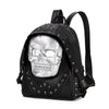3D Backpack 3D  PU Leather Skull Studded Computer Backpack