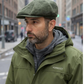 Classic Premium Wool Tweed Hunter Green Newsboy Hat