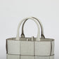 Genuine Ostrich Leather Mini Woven Satchel Top Handle Bag
