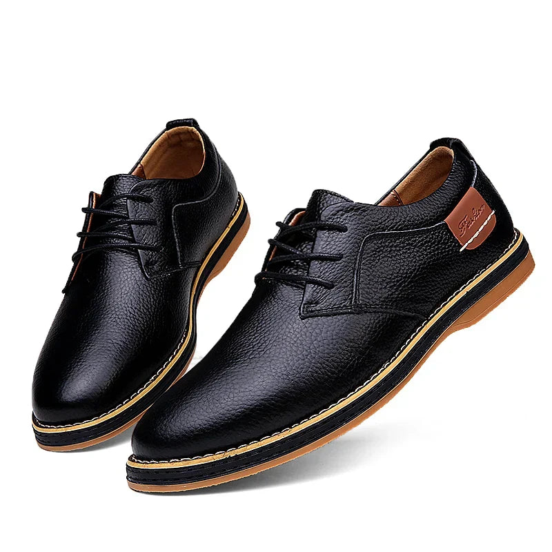 Men's Genuine Leather Brogue Oxford Shoes