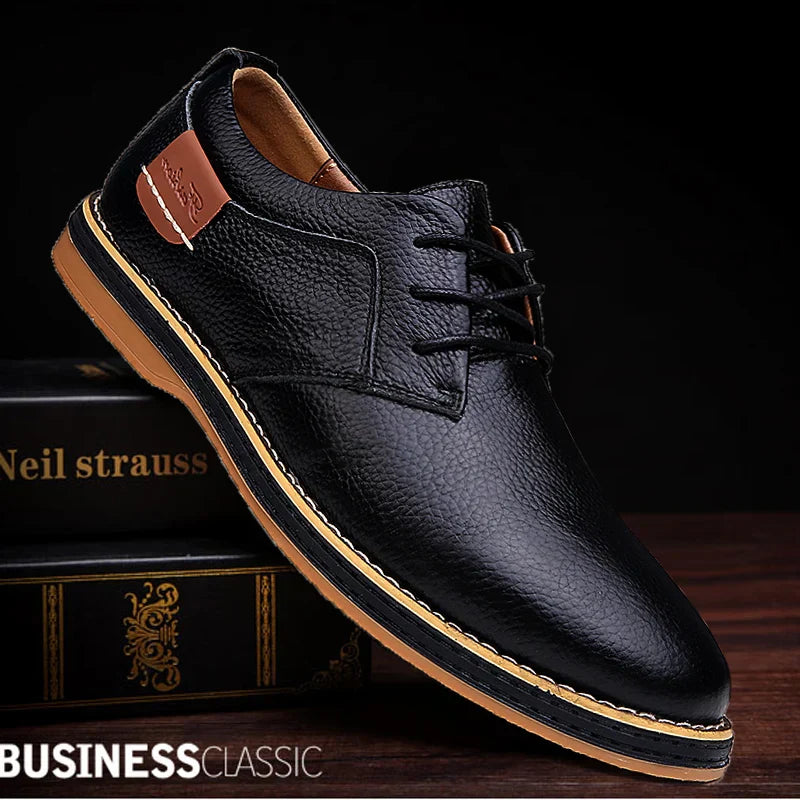 Men's Genuine Leather Brogue Oxford Shoes