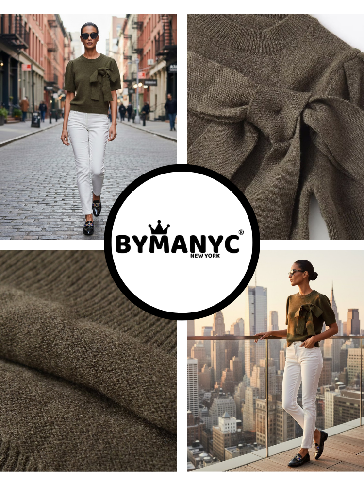 SOHO Women's Side Bow Sweater Prêt-à-Porter BYMANYC ® New York