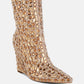 Trend Titan Diamante Slim Wedge Heel Boots