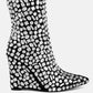 Trend Titan Diamante Slim Wedge Heel Boots