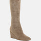 Tulsha Microfiber Wedge Heel Boots