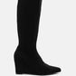 Tulsha Microfiber Wedge Heel Boots