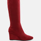 Tulsha Microfiber Wedge Heel Boots