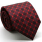 Mens Dads Classic Red Geometric Pattern Business Casual Necktie & Hanky Set W-6