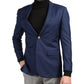 Men's Warwick Gold Button Slim Fit Navy Blazer