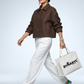WOMEN'S JACKET Brown Wool MADISON - BYMANYC ® New York