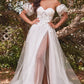 Strapless Floral Ball Gown Bridal