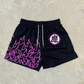 Chic Stylish Y2K Graphic Letter Print Gym Shorts for Men Quick Dry Breathable Shorts with Pockets Casual Workout Fitness Running