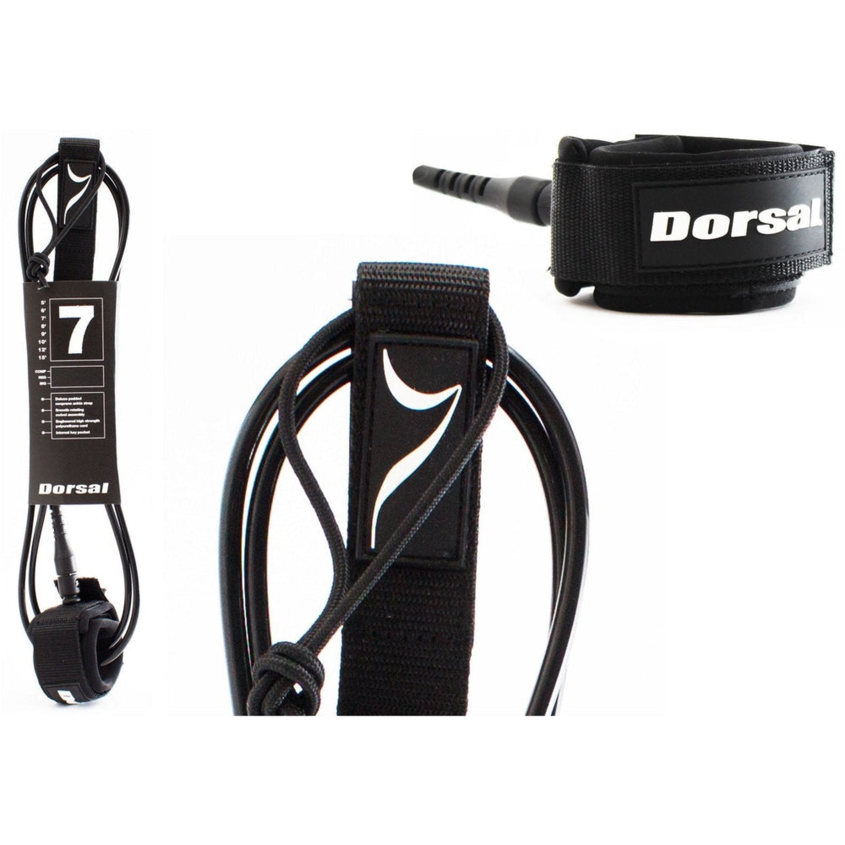 DORSAL Surf Leash for Surfboard Longboard SUP Leg Rope - EKOMSHOP product image