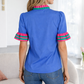 Journee Ruffled Short Sleeve Blouse