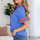 Journee Ruffled Short Sleeve Blouse