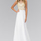 Jewel and Bead Embellished Long Dress with Back Cut Out