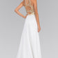 Jewel and Bead Embellished Long Dress with Back Cut Out