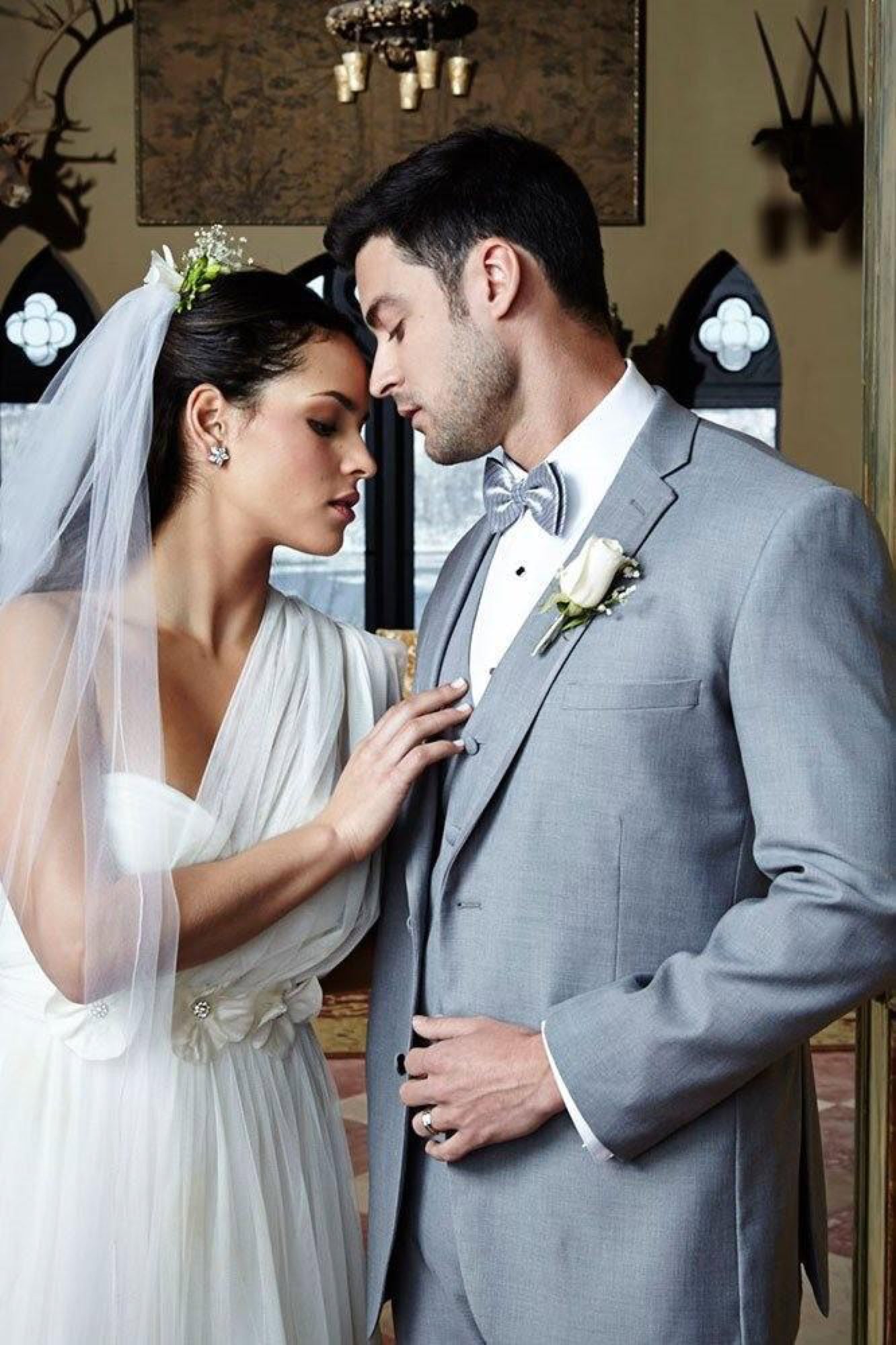 "Infinity" Heather Grey Tuxedo Jacket Notch (Separates) - EKOMSHOP product image