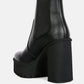 Shasha High Platform Block Heel Chelsea Boots-2