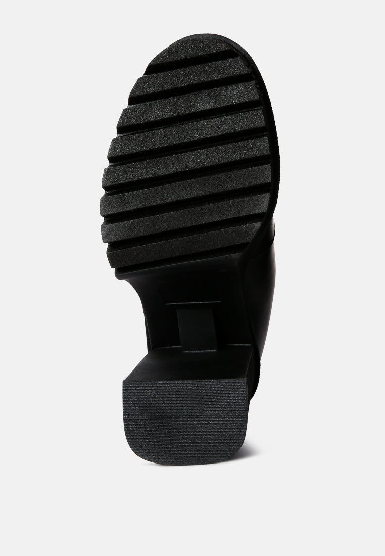 Shasha High Platform Block Heel Chelsea Boots-4