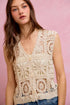 SO ME Summer Crochet Patterned Sleeveless Vest Top - EKOMSHOP product image