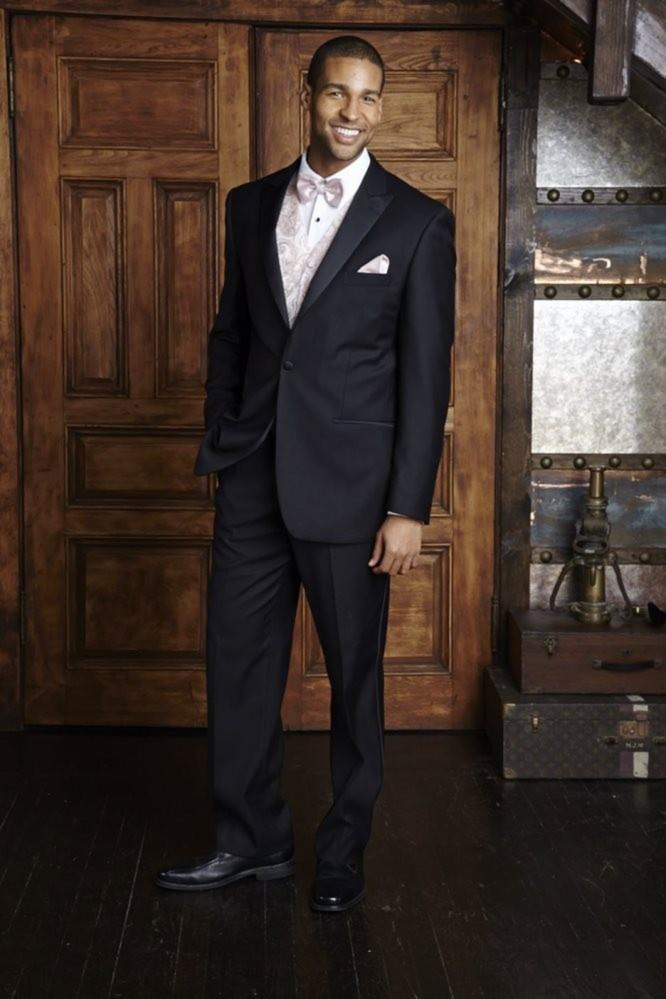 "Vienna" Black Tuxedo Jacket Peak (Separates) - EKOMSHOP product image