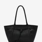 Warmi Large Black Leather Carryall Bag
