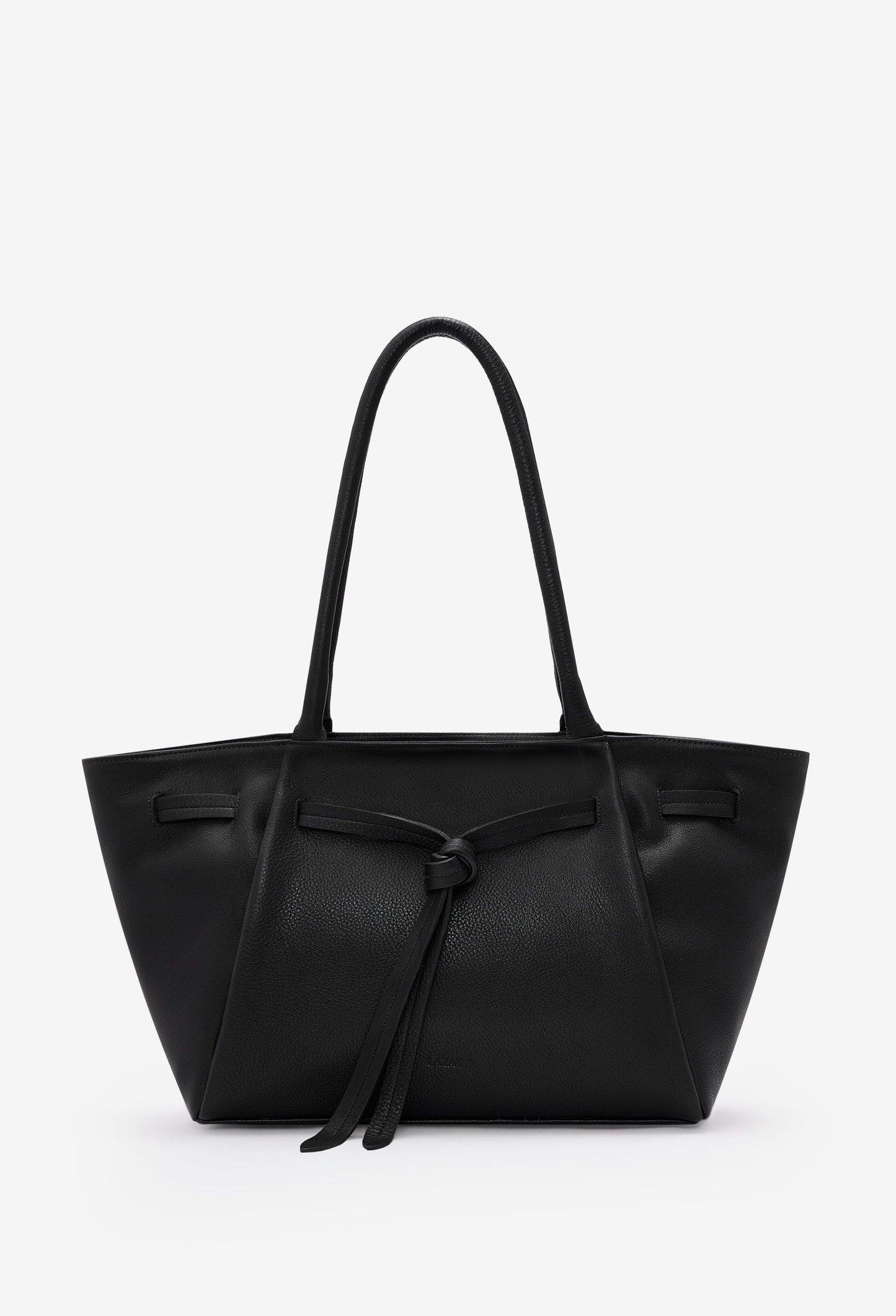 Warmi Large Black Leather Carryall Bag